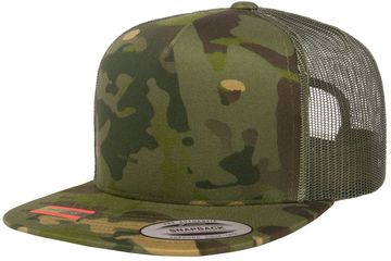 Yupoong Classics Adult 5-Panel Structured High Profile Multicam® Trucker Cap